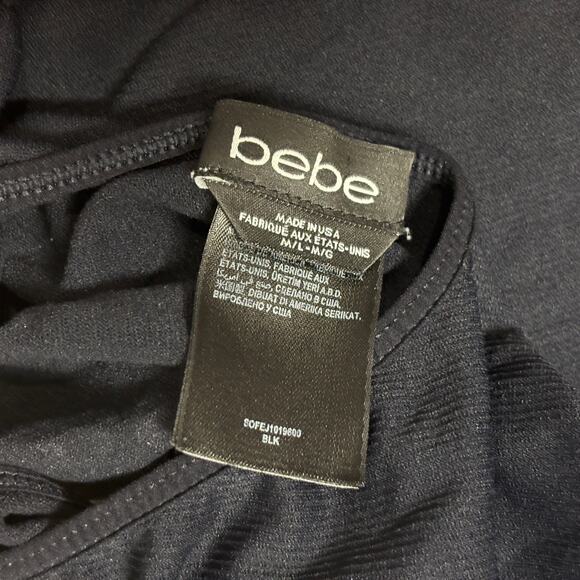 Bebe Y2K rhinestone cut out bodycon top/dress M/L - Picture 7 of 9